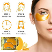 20 Pairs Lip Masks & Eye Masks,V- Face Lift Strap, 24K Gold Gel Crystal Collagen Eye Pads,Moisturizing Lip Mask Crystal Pa...