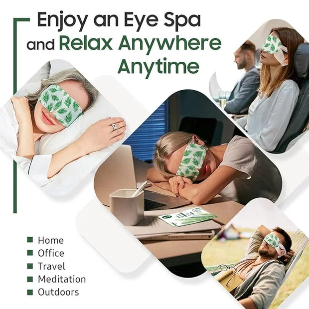 Steam Eye Mask, 10 Packs Heated Eye Mask, Self Heating Disposable SPA Warm Compress for Eyes Sleep Mask, Soothing Moist He...
