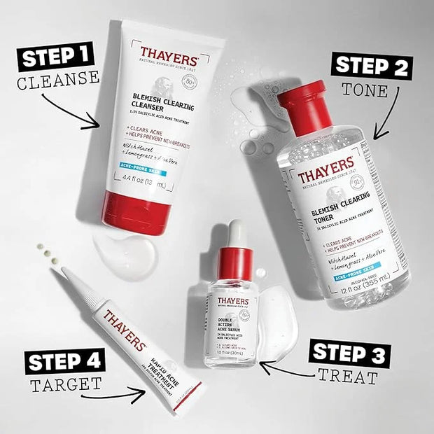 THAYERS Blemish Clearing Face Cleanser with 1.5% Salicylic Acid, Acne Treatment Face Wash, Soothing and Non-Stripping Skin...
