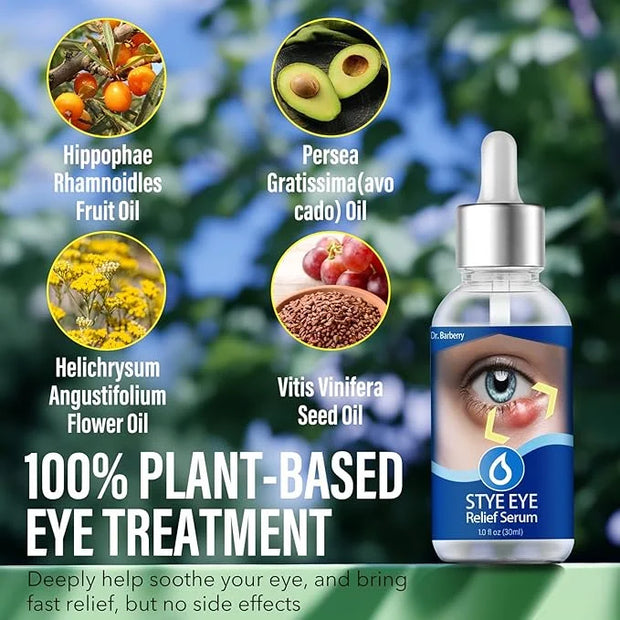 Stye Eye Treatment, Natural Stye Remover, Eye Stye Relief Serum, Premium Formula - Gentle Cleanser for Chalazion & Blephar...