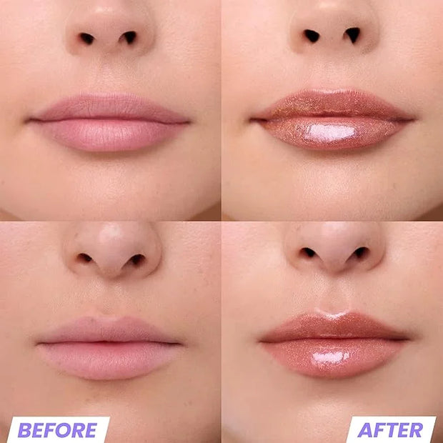 Wonderskin WONDER BLADING Top Gloss - Gold Glitter Lip Gloss, Hydrating and High Shine Finish Lip Makeup (Gold Glitter) - ...