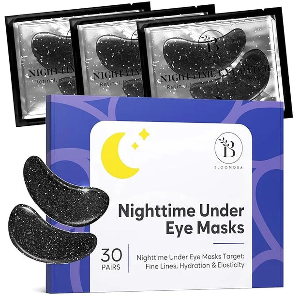 Nighttime Under Eye Patches for Puffy Eyes and Dark Circles, Gel Eye Masks with Collagen, Retinol & Vitamin E, Deeply Mois...
