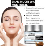 Snail Mucin 92% Moisturizer Daily Face Gel Cream, Hydrating Repair Face Gel Cream, Advanced Snail 92 All In One Cream for ...