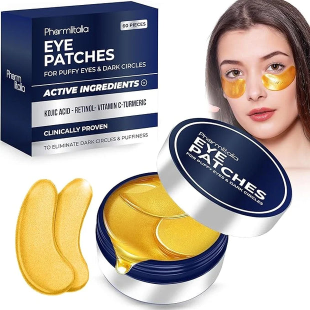 Under Eye Care Bundle: Eye Cream for Dark Circles, Puffiness & Bags with Retinol, Hyaluronic Acid & Caffeine + 30 Pairs Un...