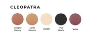 Cleopatra Shimmer White, Purple Burgundy, Gold Bronze, Black and Copper Penny Vegan Eyeshadow Palette; Talc, Paraben & Cru...