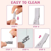 Chumia 2 Pcs Electric Eyebrow Trimmer Women Precision Face Razors Mini Shaver with Comb Christmas Women Gift Battery Opera...