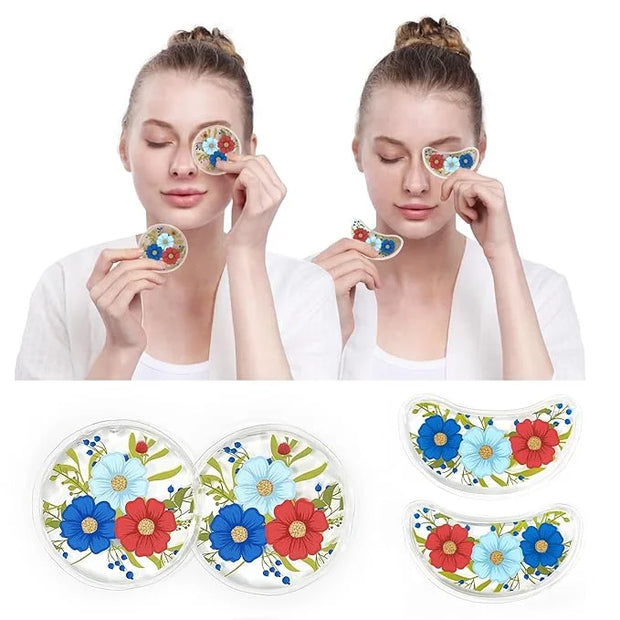 ZNÖCUETÖD Reusable Gel Eye Pads for Puffiness & Dark Circles - Cold/Warm Therapy Compress with Cooling Under Eye Patches, ...
