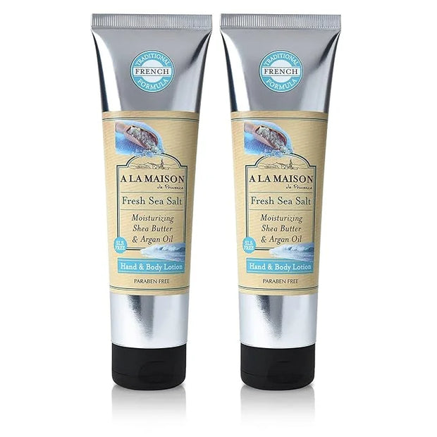 A LA MAISON Moisturizing Lotion, Fresh Sea Salt - Uses: Hand and Body, Argan Oil, Pure Shea Butter, Essential Oils, Plant ...