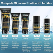Mens Gifts for Men,Mens Skin Care Kit,Nourishe & Hydrate Skin w/Face Wash,Scrub,Lotion,Cream,Deodorant,Mens Stocking Stuff...
