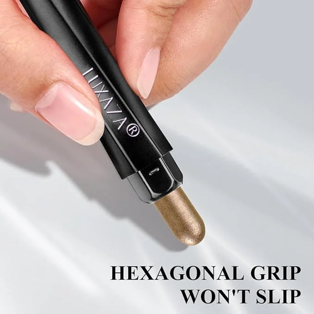 Neutral Eyeshadow Stick Makeup Set, Metallic Shimmer Matte Cream Eye Shadow Eyeliner Brightener Pencil Crayon - Classic 6P...