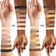 2PCS 6 Colors Mini Naked Eyeshadow Palette Makeup with Brush Set Neutral Nude Eye Shadow Brown & Olive-colored Matte Shimm...