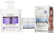 Advanced Clinicals Hyaluronic Acid Face Moisturizer Gel Cream + Hyaluronic Acid Body Cream 2pc Hydrating Skincare Set For ...