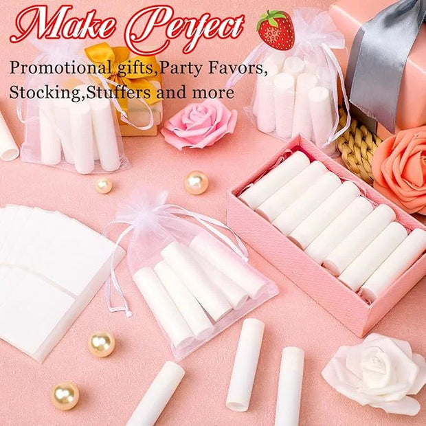 Demissle 150 Pcs Unlabeled Lip Balm Guests