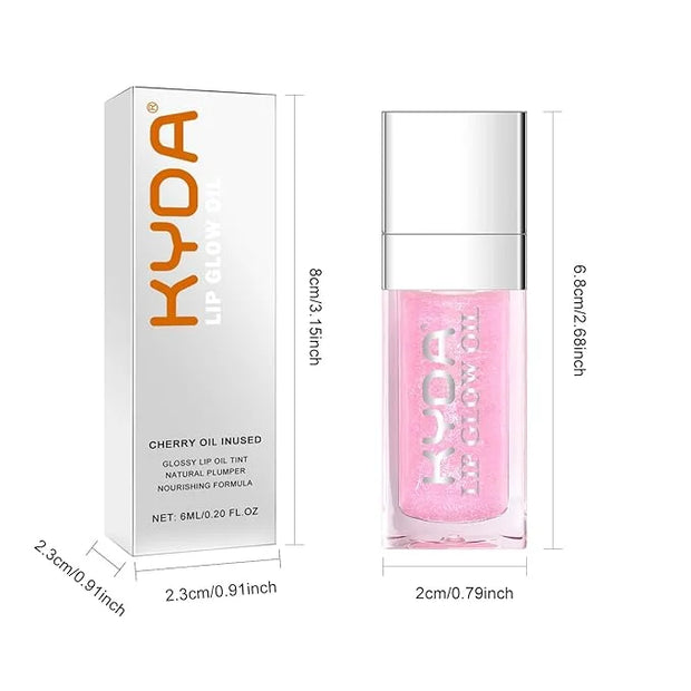 KYDA Hydrating Lip Glow Oil, Color Changing Tint, Moisturizing Lip Oil, Glossy Transparent Plumping Lip Gloss, Tinted Lip ...
