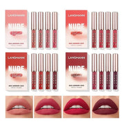 Mini Matte Lip Glaze Set, 16Pcs Liquid Lip Gloss with Gift Box, Rose Nude Red Lip Gloss Lip Stain Long Lasting Waterproof ...