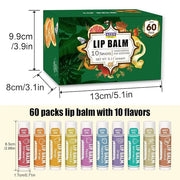 AZEN 60 Pack Lip Balm, Natural