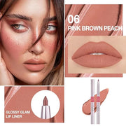 evpct Silky Smooth Lip Liner Pencil Retractable, Peach Red Lip Liner Creamy Long-Lasting Formula for Precision Contouring ...
