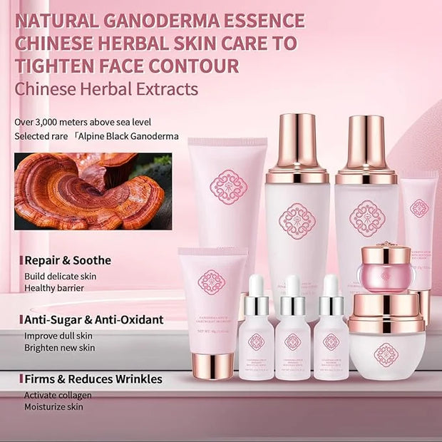 Ganoderma Anti-Aging10-Piece Skincare Set Moisturizing and Rejuvenating Skincare Set For Women Mother's Day Gift - Product...