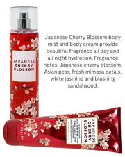 Bath & Body Works Fine Fragrance Mist & Ultra Shea Body Cream Japanese Cherry Blossom 2 Piece Set Full Size 8oz. - Product...