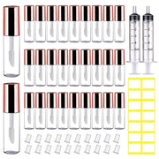 AMORIX 50PCS Mini Lip Gloss Tubes with Wand 1.2ml Empty Lip Gloss Containers Refillable Travel Lip Balm Bottles for Sample...