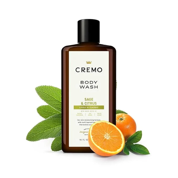 Cremo Body Wash Men, A Revitalizing Combination of Bright Mandarin, Dry Herbs and White Cedar, 16 Fl Oz - Product Image