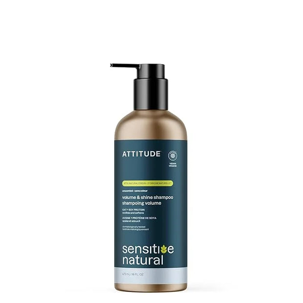 ATTITUDE Volume and Shine Hair Shampoo for Sensitive Dry Scalp, EWG Verified, Soothing Oat, Thin Hair, Naturally Derived I...