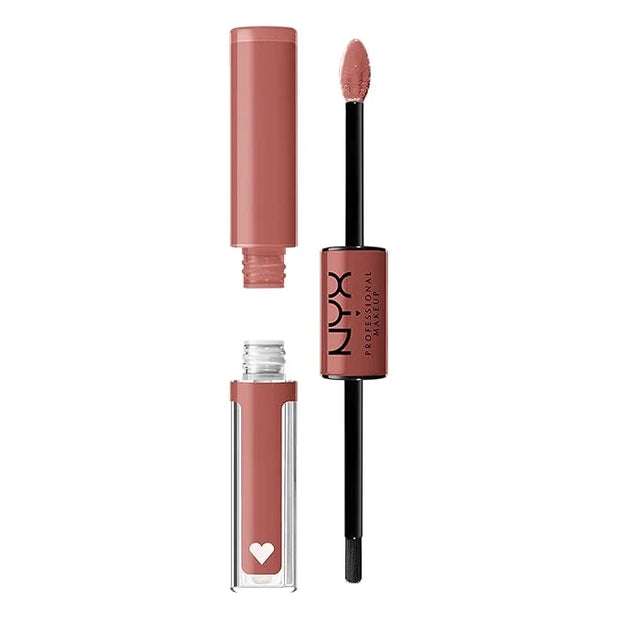 NYX PROFESSIONAL MAKEUP Shine Loud, Long-Lasting Liquid Lipstick with Clear Lip Gloss - Magic Maker (Dusty Nude Mauve) - P...