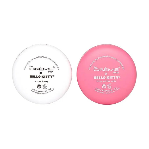 The Crème Shop Duo lip balm Moisture Remedy macaron Hello Kitty icing on the cake and mixed berry flavor - Product Image