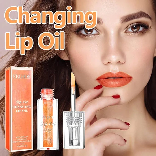 Midnight Boss Up Magic Color Changing Lip Oil Stain Cosmetic PH Actived Moisturizing Hydrating Glow Gloss Tinted Transpare...