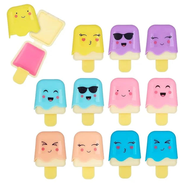 12pc Pucker Pop Novelty Lip Gloss Set - Girls Cosmetics Mini Popsicle Lip Gloss Collection, Lip Gloss for Kids, Safe, Non ...