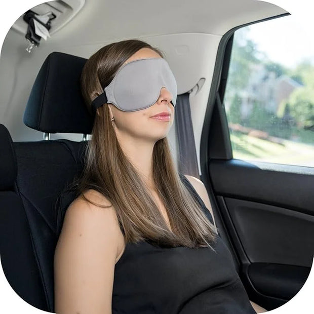 ComfyMed® Sleep Mask CM-EM17 - Best Night and Travel 3D Eye Mask for Men and Women (Grey) - Product Image
