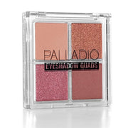 Palladio Eyeshadow Quads, Velvety Pigmented Blendable Matte, Metallic & Shimmer Finishes, Creamy Formula, Four Way Quad Ey...