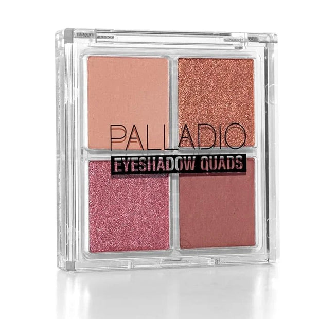 Palladio Eyeshadow Quads, Velvety Pigmented Blendable Matte, Metallic & Shimmer Finishes, Creamy Formula, Four Way Quad Ey...