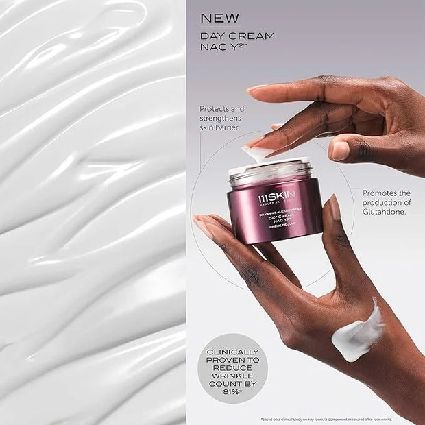 111SKIN Repair Day Cream Light NAC Y2 – Lightweight Hydrating Moisturizer with Hyaluronic Acid – Reduces Redness & Fine Li...