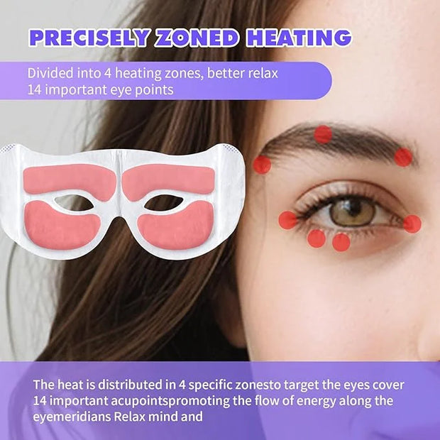 18 Packs Steam Eye Mask for Dry Eyes Eye Self Heating Mask Disposable SPA Warm Eye Compress Sleep Mask Womens Gifts for Ch...