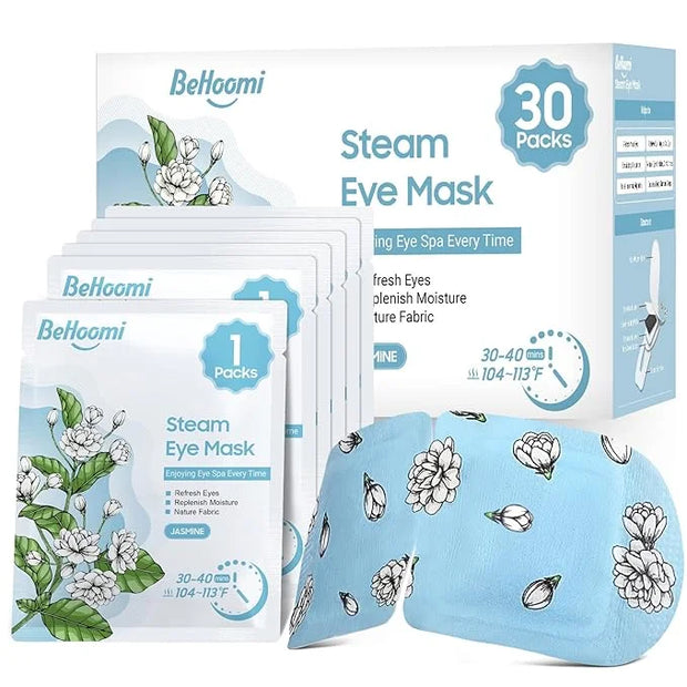 30Packs Steam Eye Mask, Heated Eye Mask Warm Compress for Eyes, Self Heating Warm Eye Masks Disposable Steam Mask for Home...