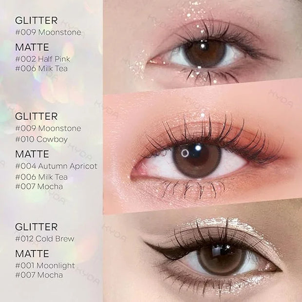 KYDA Single Glitter Eyeshadow, Pale Champagne Sheer Glow Eyeshadow, Ultra-fine Lightweight Powder, Multiuse Blendable Form...
