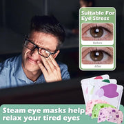 48 Pack Steam Eye Mask Disposable Self Heating Warm Compress for Dry Eyes, Unscented Lavender Rose Scented for Women Men S...