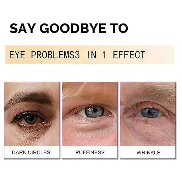 Snail Peptide Advanced Under Eye Cream for Dark Circles, with 360° Massage Ball Reduces Wrinkles &Fine Lines, Eye Essence ...