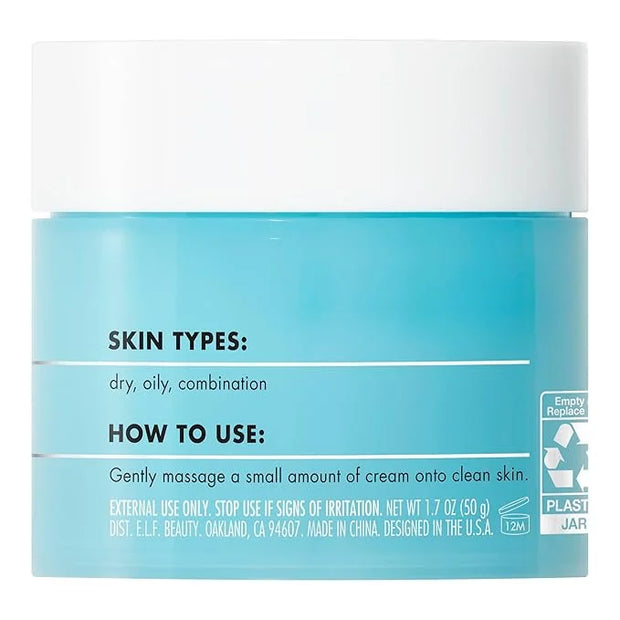 e.l.f. SKIN Holy Hydration! Face Cream, Moisturizer For Nourishing & Plumping Skin, Infused With Hyaluronic Acid, Vegan & ...