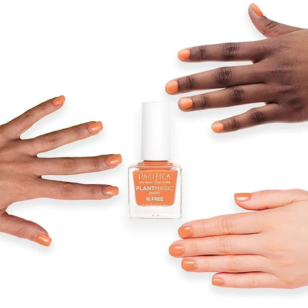 Pacifica Natural Nail Polish – Plant Magic Orange Nail Polis - Plant Based, Non-Toxic & Clinically Tested - Lasting Colors...