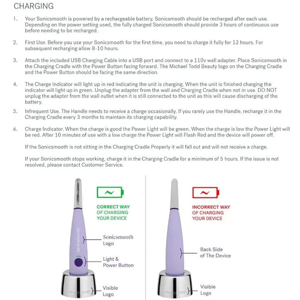 Michael Todd Beauty Sonicsmooth Dermaplane Razor for Women Face + Eyebrow trimmer Dermaplaning System - Peach Fuzz Remover...