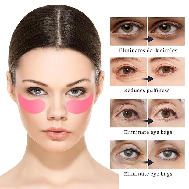 10 PCS Under Eye Patches, Reusable Eye Patches Silicone Patches Under Eye Mask Silicone Eye Patches Reusable Overnight for...