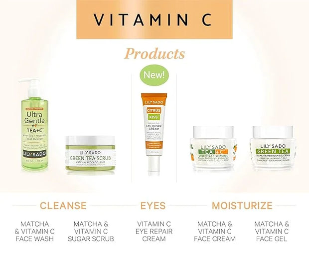 LILY SADO CITRUS KISS™ Vitamin C Moisturizer - Anti-Wrinkle Natural Vegan Daily Face Moisturizing Lotion - Hydrates, Softe...