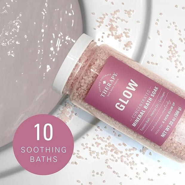 Village Naturals Therapy Glow Concentrated Mineral Bath Soak, Moroccan Melody Scent, 20 oz, Pack of 4 - Product Image