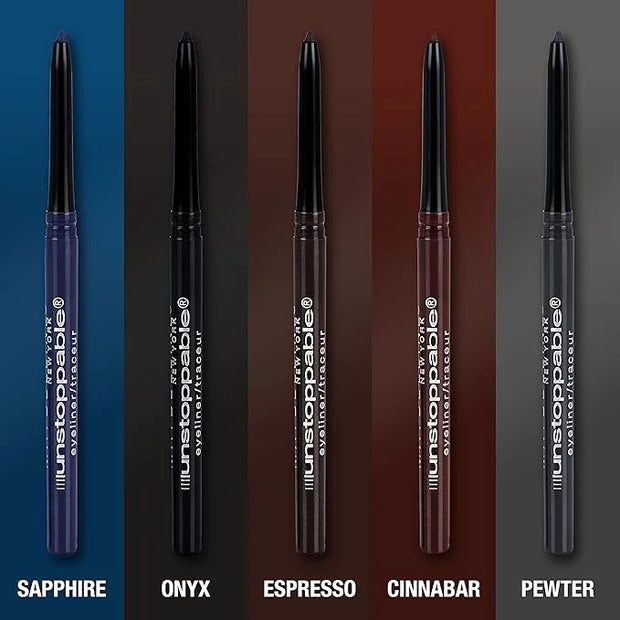 Maybelline Unstoppable Waterproof Mechanical Blue Eyeliner Pencil, Easy to Apply, Smooth Glide, Up to 24 Hour Wear, Sapphi...