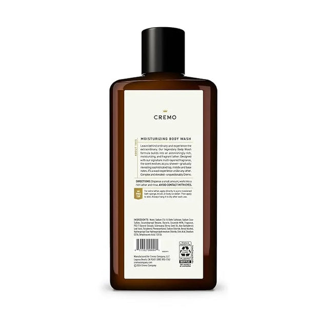 Cremo Body Wash Men, A Revitalizing Combination of Bright Mandarin, Dry Herbs and White Cedar, 16 Fl Oz - Product Image