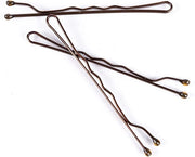 Amazon Basics Bobby Pins, Browth Hair Pins for all Hair types, 48 Count - Product Image