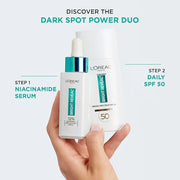 L’Oréal Paris Bright Reveal 12% [Niacinamide + Amino Sulfonic + Ferulic] Dark Spot Serum 1oz + Moisturizer Sample - Produc...