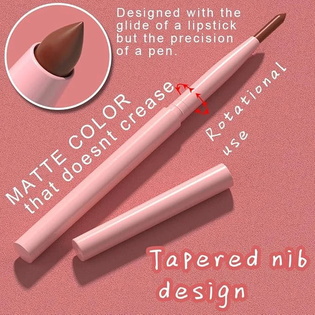 evpct Taupe Brown Matte Creamy Retractable Lip Liner Pencils for Shaping & Sculpting Lips, Lip Liner for Women Long Lastin...